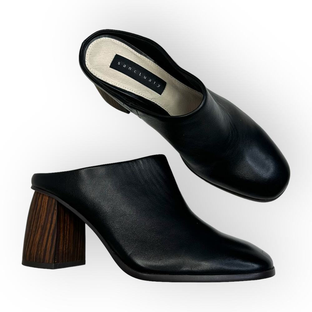 Sanctuary Women's Boss Slip On High Heel Pumps Boss Mule Size 6 Black 551216 - Picture 1 of 11